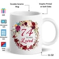 thumbnail image 2 of 1952 74th Birthday Gifts for Women, Birthday Gifts for Women Turning 74 years old, 74th Bday Gifts Ideas, Mothers Day Christmas Gifts for Mom, Grandma, Aunt, Wife, Sister, 74 Years Loved Mug, 2 of 7
