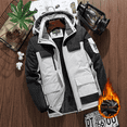 thumbnail image 2 of Chaqueta de invierno para exteriores de talla grande, ropa de pesca para exteriores para hombre, resistente al viento y al frío, forro polar grueso, ropa de montañismo para parejas para mujer, 2 of 4