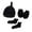 Black, variant on Baby Beanie And Anti-Grab Gloves Pack Baby Bonnet And Anti-Scratch Glove Kit Baby Ears Hats Mittens And Socks Set For Boys Girls Hat 0-6 Month