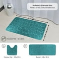 thumbnail image 5 of Evideco French Home Goods Cobble Stone Mat Cobble Stone Mat Modern Raw Blue 100% Polyester Microfiber Bath Rugs, 32"L x 20"W x 1/2"H, Non-Slip Backing, 5 of 8