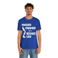 thumbnail image 3 of Amputee Humor TShirt “Proud owner of a bionic leg” crew neck shirt, 3 of 6