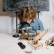 thumbnail image 3 of juego de kit de aprendizaje de ciencias STEM, modelo de grúa DIY, juguete de ensamblaje para niños, 3 of 7