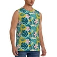 thumbnail image 2 of Easygdp Tropical Floral Men's Breathable Tank Tops Sleeveless Sporty T Shirts for Basketball, Mountaineering, Bodybuilding -XX-Large, 2 of 8
