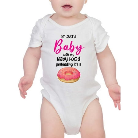

Just A Baby With Baby Food Bodysuit Infant -Smartprints Designs 6 Months