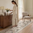 thumbnail image 5 of UERMEI 3'x8' Runner Rug for Hallway, Machine Washable Vintage Runner Rug Distressed, Non Slip Kitchen Floor Mat, Low Pile Rugs for Kitchen Halfway Bedroom Laundry Entryway, Brown Beige, 5 of 8