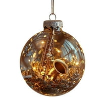 Musical Christmas Ornament with Hanging Ribbon, an Elegant Musical Note Tree Decoration to Celebrate Holiday Melodies and Seasonal Joy