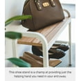 thumbnail image 4 of Yamazaki Home Shoe Organizer and Bench, White, Steel + Wood,  Holds 4 pairs of shoes, No Assembly, 4 of 7