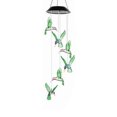 thumbnail image 4 of Campanas de viento solares con forma de pájaro, luz LED que cambia de color, impermeables, con carcasa negra, para exteriores, para jardín, balcón, pequeños pájaros de colores., 4 of 14