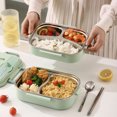 thumbnail image 4 of Ltdhehe Stainless Steel Kids Lunch With Compartments Leak Proof Bento Container For School Travel Reusable Durable Tableware Includes Spoon And Chopsticks, 4 of 7