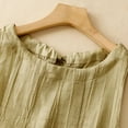 thumbnail image 4 of Womans Tank Tops Loose Fit Pleated Vest - Breathable Cotton Linen Sleeveless Top, Retro Casual Tank, 4 of 8