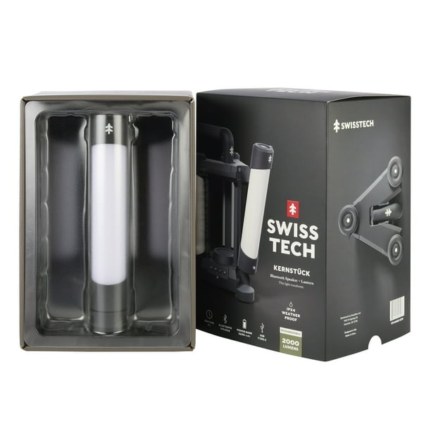Swiss Tech 2000LM Rechargeable LED Lantern with Bluetooth Speaker