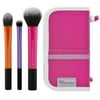 Real Techniques Travel Essentials Makeup Brush Set with 2 In 1 Case & Stand