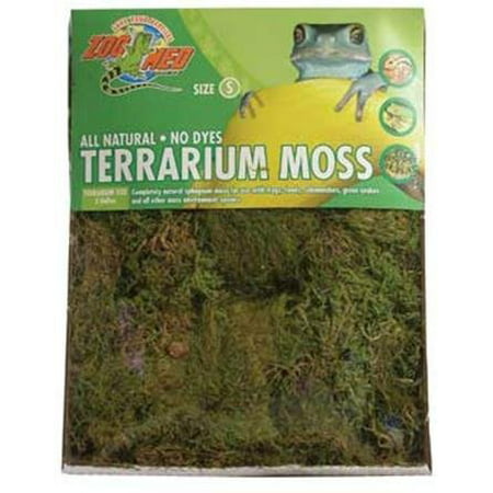 Terrarium Moss 15 to 20 Gallon, Available in 5 sizes including a mini compressed bale size for multiple terrariums. By Zoo