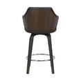 thumbnail image 5 of Camden 30" Mid-Century Brown Faux Leather Bar Stool, 5 of 6