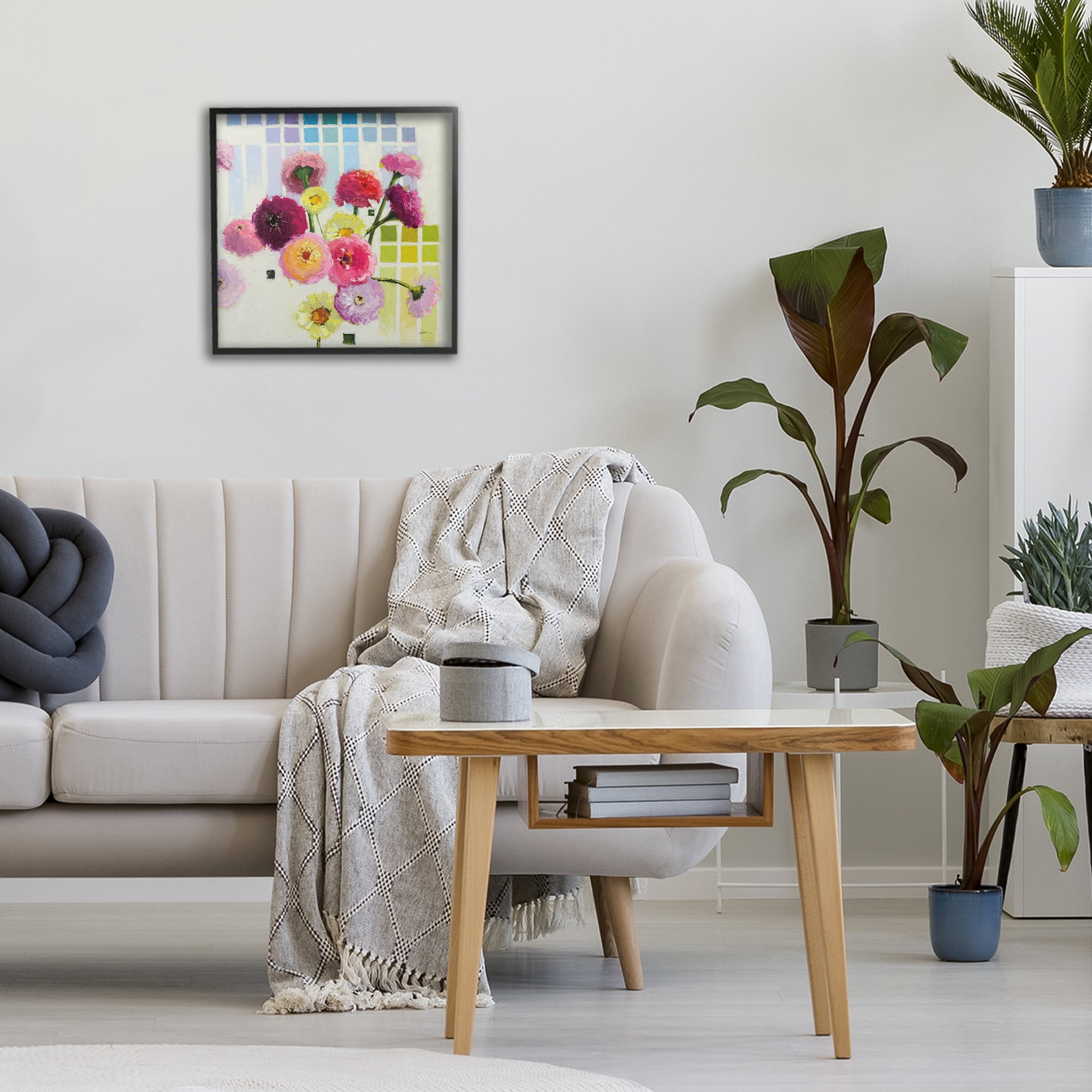 Stupell Industries Color Chart Pastel Bloom Study Black Framed Giclee Art, design by Shirley Novak