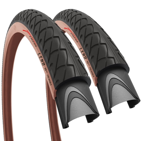 Fincci 26x1.95 Bike Tires (53-559) Foldable Anti-Puncture for Mountain, Hybrid and City Bikes, 2-Pack