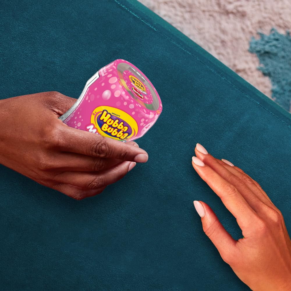 HUBBA BUBBA Minis SKITTLES Flavored Sugar-Free Bubble Gum Packs, Bulk Gum 6-Pack (240 Pieces)