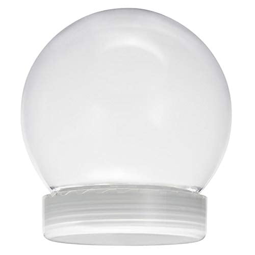 5 Inch (130mm) DIY Snow Globe Water Globe, Clear Plastic with Screw Off