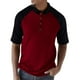thumbnail image 1 of Camisa de Manga Larga Al Aire Libre de la Capa Base de Manga Corta Casual Mangas Raglan Color Bloqueado, de Pie Cuello Superior, 1 of 6