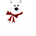 thumbnail image 3 of CafePress - Cute Polar Bear With Red Bow - Women's Dark Pajamas, 3 of 4