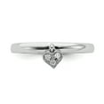 thumbnail image 4 of Diamond Sterling Silver Dangle Heart Ring, 4 of 5