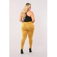 thumbnail image 6 of Plus Size Treggings With Zipper Pocket Trim - Mustard  Black Plaid, 6 of 11