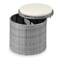 thumbnail image 1 of Puf Exterior Mejor Opción Productos Redondo Mimbre Gris/Crema, 1 of 8