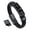 Black, variant on Viking Black Leather Bracelet for Men Wristband with Thor's Hammer Nordic Mjolnir Pendant Cuff Bracelet with Adjustable Buckle Birthday Father Day Gift for Dad Son Husband Grandpa