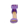 thumbnail image 6 of BLISSFUL STEP Women's Block Heels Zipper Buckle Ankle Strap Sandals Purple 10, 6 of 7