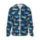 thumbnail image 1 of Balery Cartoon Surfer Sharks Sudadera ligera de manga larga con capucha y protección solar UPF 50+ para hombre y mujer, ideal para pesca y running-X-Large, 1 of 7