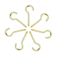 thumbnail image 2 of Uxcell 2.1" Screw Eye Hooks Self Tapping Screws Screw-in Hanger Golden 10 Pack, 2 of 5