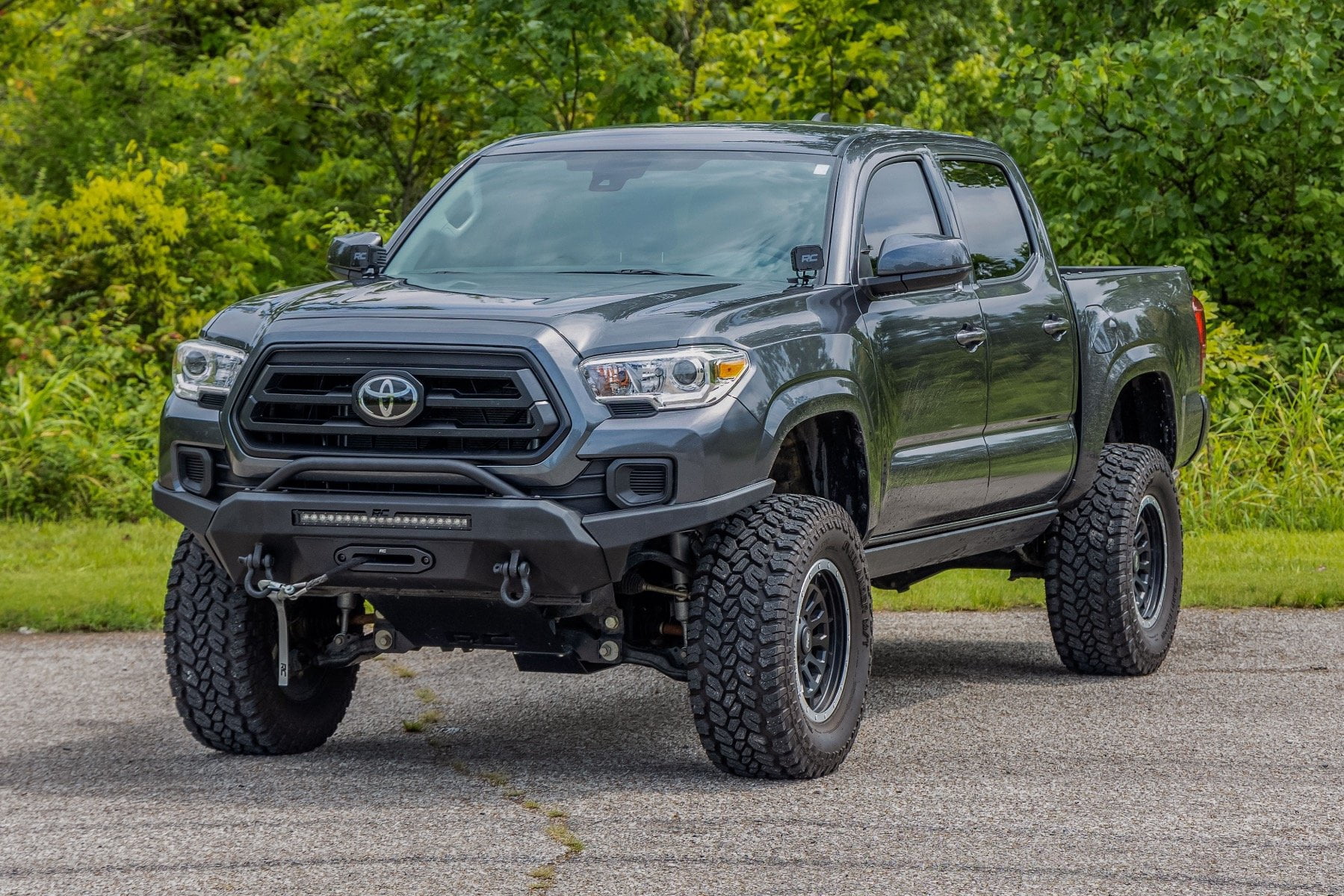 Rough Country LED High Clearance Front Bumper w/9500s for 16-23 Tacoma - 10723 Fits select: 2016-2017,2022-2023 TOYOTA TACOMA