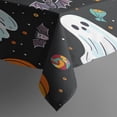 thumbnail image 2 of Rectangle Table Cover Spooky Halloween Ghost Bat spider Table Cloth,Modern Foldable Table Covers for Picnic Gathering Halloween Fall Thanksgiving Christmas, 2 of 5