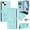 Mint, variant on for iPhone 15 Case Wallet with RFID Blocking Card Holder, Shoulder Strap & Wrist Strap, Smile Pattern PU Leather Magnetic Clasp Flip Wallet Phone Case for iPhone 15, Mint
