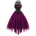 thumbnail image 2 of Vestido de corsé gótico sin mangas para mujer estilo victoriano, con retazos de encaje, estilo vintage, estilo punk, para cóctel y fiesta, 2 of 5