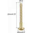 thumbnail image 3 of Wood Screws M2.5 X 20mm Slotted Round Head Brass Self Tapping Screws 100 Pcs, 3 of 4