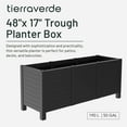 thumbnail image 2 of Tierra Verde 17-Inch x 48-Inch Raised Garden Trough Box for Patio or Deck, Black, 2 of 9