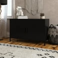 thumbnail image 4 of RealRooms Shadwick 2 Door Wide Metal Locker Accent Storage Cabinet, Black, 4 of 10