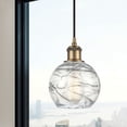 thumbnail image 2 of Innovations Lighting  Ballston Athens Deco Swirl - 1 Light 6" Cord Hung Mini Pendant Brushed Brass, 2 of 2