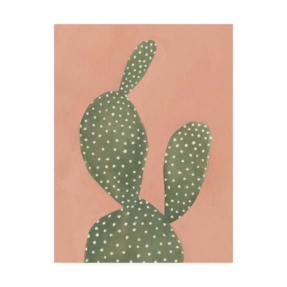 Trademark Fine Art 'Coral Cacti I' Canvas Art by Emma Scarvey