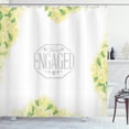 thumbnail image 1 of Ambesonne Wedding Shower Curtain, Roses and Leaves, 69"Wx75"L, Yellow and Green, 1 of 3