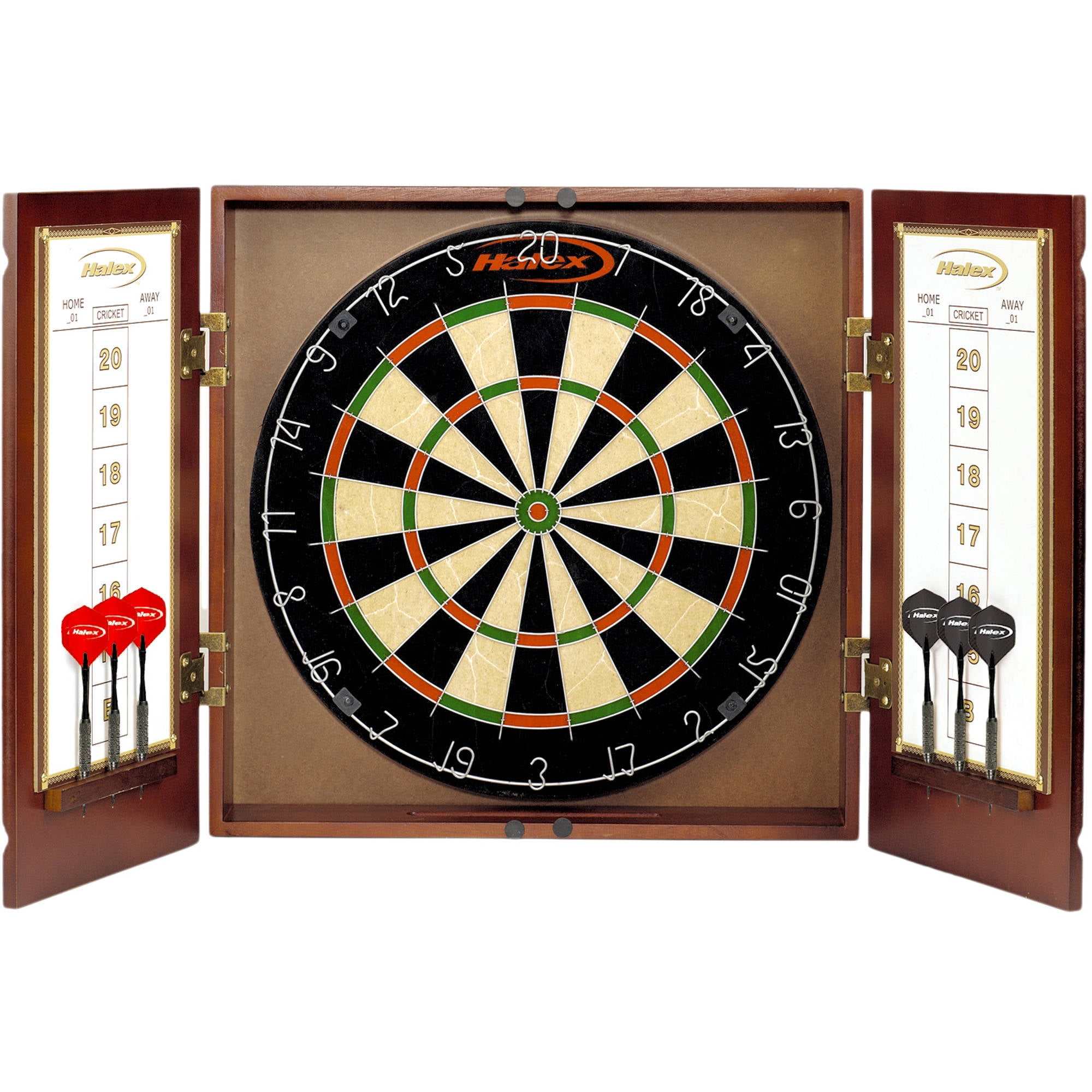 Halex Winsford Bristle Dartboard With Wood Cabinet