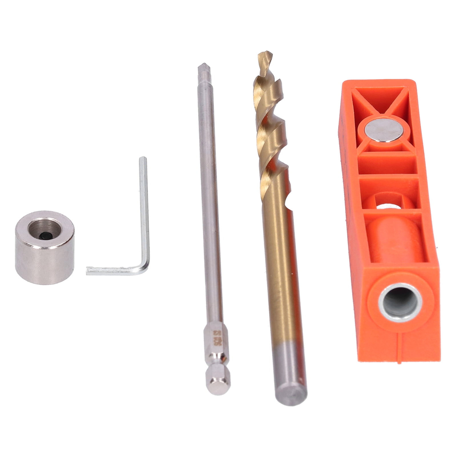 2024 Pocket Hole Jig Kit Step Drill Bit Screwdriver Positioning Fixture Woodworking Tool