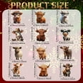 thumbnail image 2 of Kezqiaxn 24Pcs Cow Ornaments for Tree Acrylic Cartoons Highland Cow Hanging Decorations Cute Western Cow Cattle Decorative Ornament Highland Cow Pendant for Small Tree Home Cars Backpack Decor, 2 of 5
