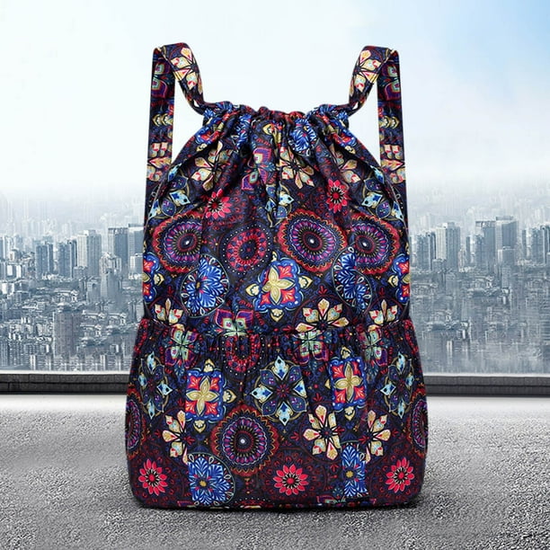Drawstring Foldable Large Capacity Wet And Dry Separation Backpack