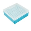 Clear Blue Square 100 Positions Laboratory 1.5ml Centrifuge Tube Stand Box