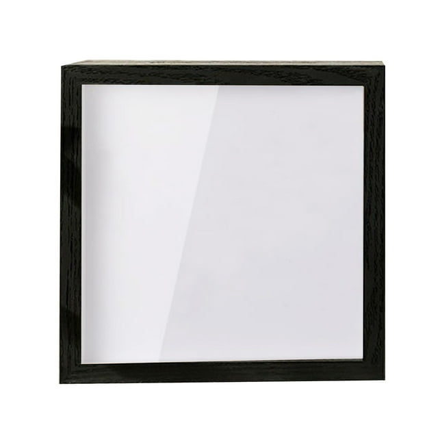 LCXmlly Desktop Photo Frame Wooden Shadow Box Travel Adventure Archive Square Stamp Letter Photo Keepsake Storage