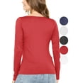 thumbnail image 3 of Stretch Is Comfort Women's Oh So Soft Long Sleeve Boat Neck Top | Adult Small- 3x, 3 of 6