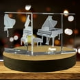 thumbnail image 3 of Piano Flute 3D Engraved Crystal 3D Engraved Crystal Keepsake/Gift/Decor/Collectible/Souvenir, 3 of 6