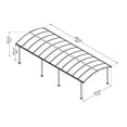 thumbnail image 4 of Palram - Canopia Arcadia 8500 12' x 28' Polycarbonate/Galvanized Steel Carport - Gray, 4 of 15